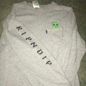 ripndip gray pocket alien long sleeve